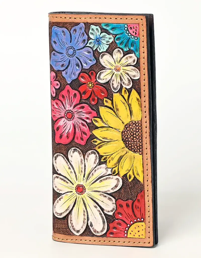 American Darling Hand Tooled Floral Wallet