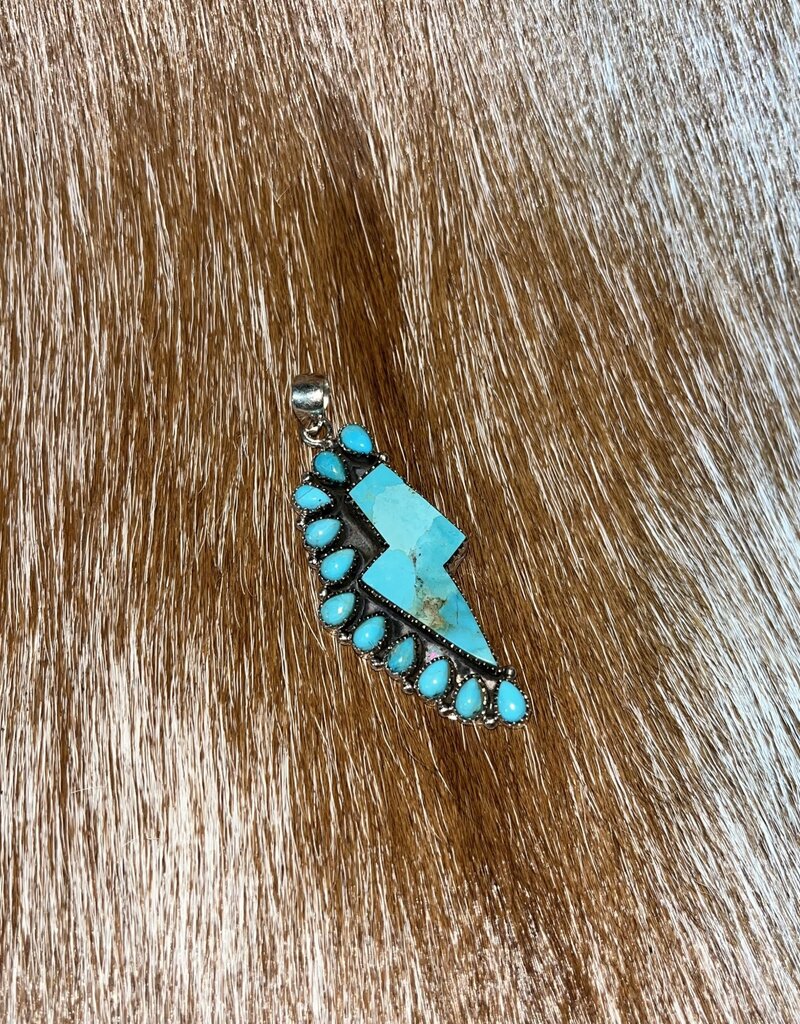 SS Kingman Turquoise Pendant