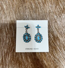 SS Kingman Turquoise Earrings