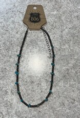Accessories 806 Silver and Turquoise Necklace