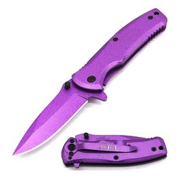 MTech USA 3.5" Closed Pink Stainless Steel Spring Assisted Folding Knife