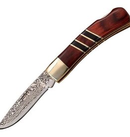 Elk Ridge Pocket Knife 3 Inch Brown Pakkawood Handle