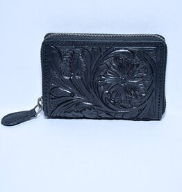 Rafter T Ranch Company Small Tooled Black Wallet