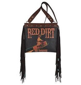 Red Dirt Hat Co Crossbody w/Rocket Cowgirl & Leather Fringe