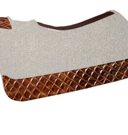 5 Star Equine Products FULL LENGTH CARAMEL DIAMOND STITCH WEAR LEATHERS 3/4" Thick Western Natural Barrel Pad 30" x 28"