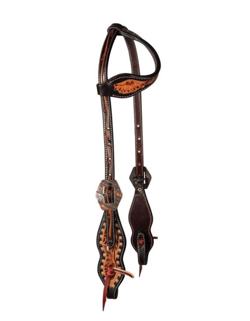 Professional's Choice Buskstitched Filigree Single Ear Headstall