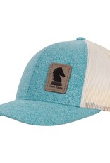 Classic Equine Patch Cap Teal and Heather