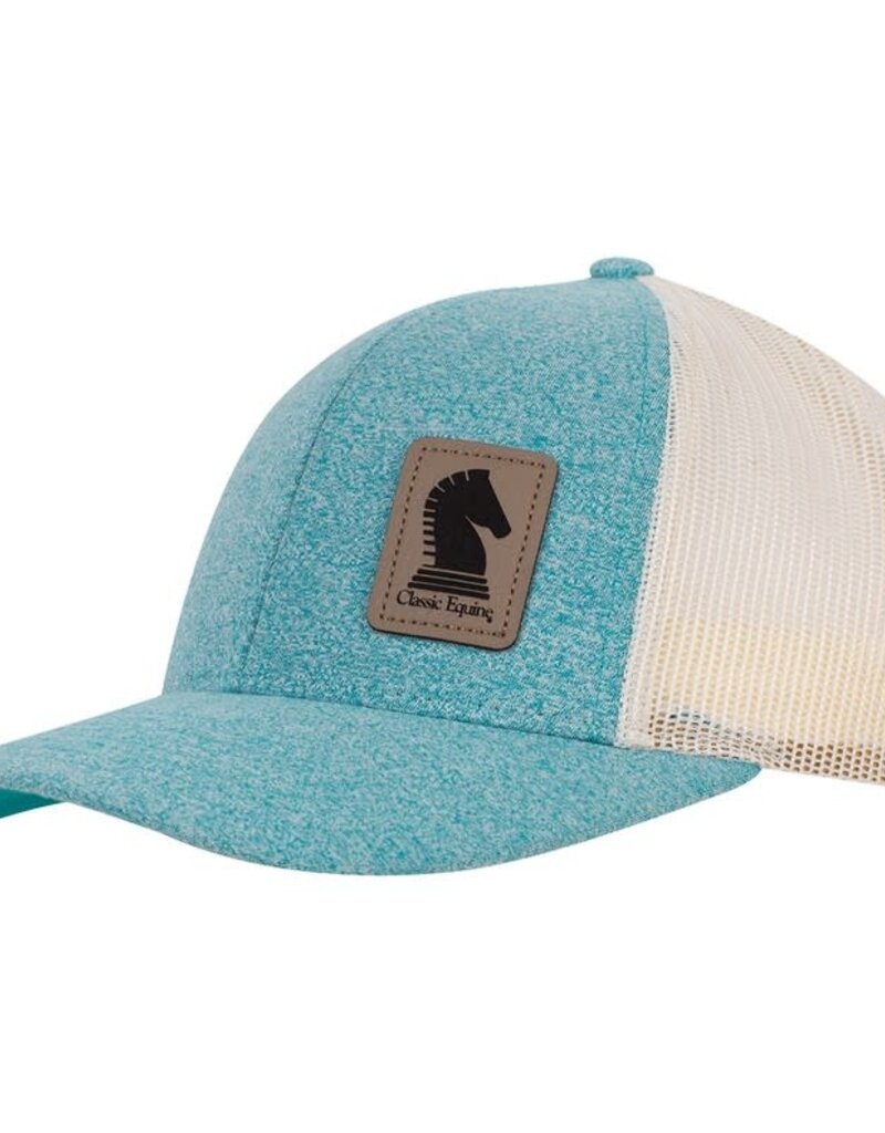 Classic Equine Patch Cap Teal and Heather
