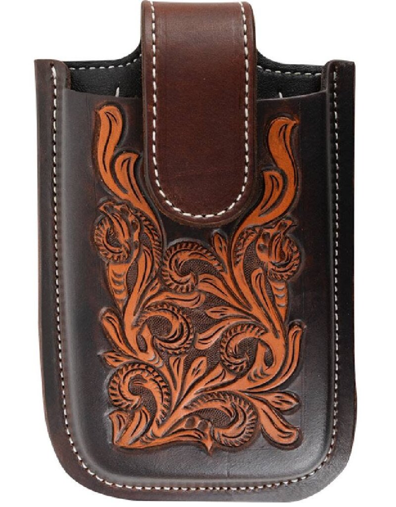 Classic Equine Floral Tooled iphone Holder