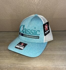 Classic Equine 3D/Puff Embroidery Green Teal Heather Grey