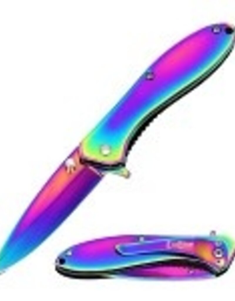 MTech USA 4" Closed Rainbow Spectrum Titanium