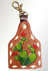 American Darling Eartag Keychain w/Cactus Buckstitch