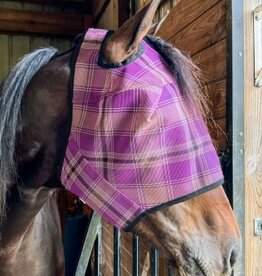 Rugged Ride Rugged Ride Deluxe Textilene Plaid Mesh Fly Mask - No Ears