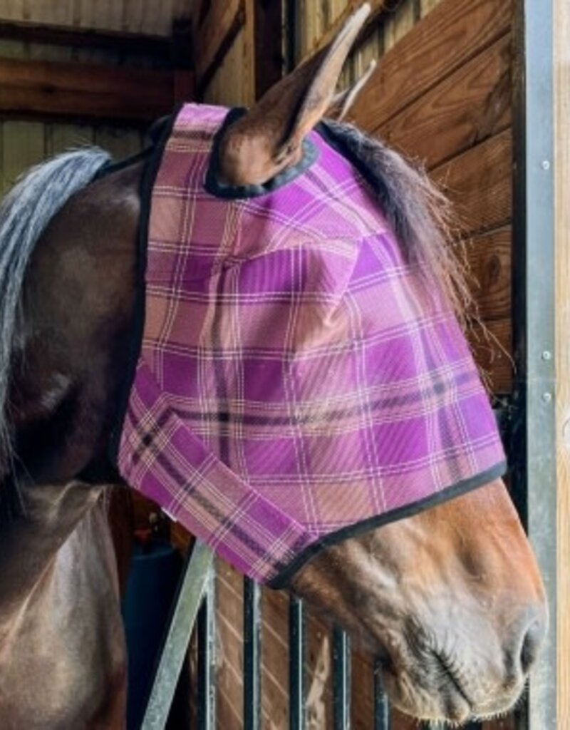 Rugged Ride Rugged Ride Deluxe Textilene Plaid Mesh Fly Mask - No Ears