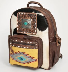 American Darling Hand Tooled Saddle Blanket Hair On Genuine Leather