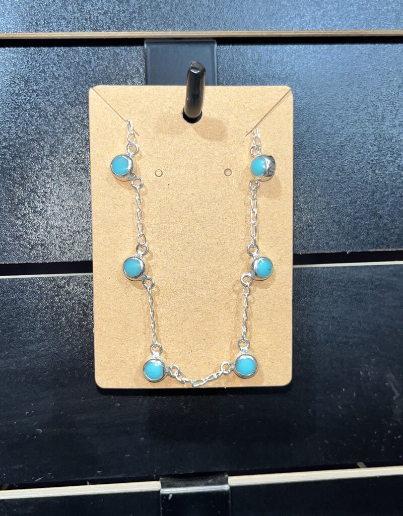 Boho Sol Turquoise Dot Choker Necklace