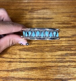 Boho Sol Turquoise Multiple Teardrop Cuff