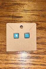 Boho Sol Turquoise Square Studs