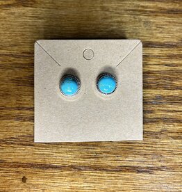 Boho Sol Turquoise Circle Stud