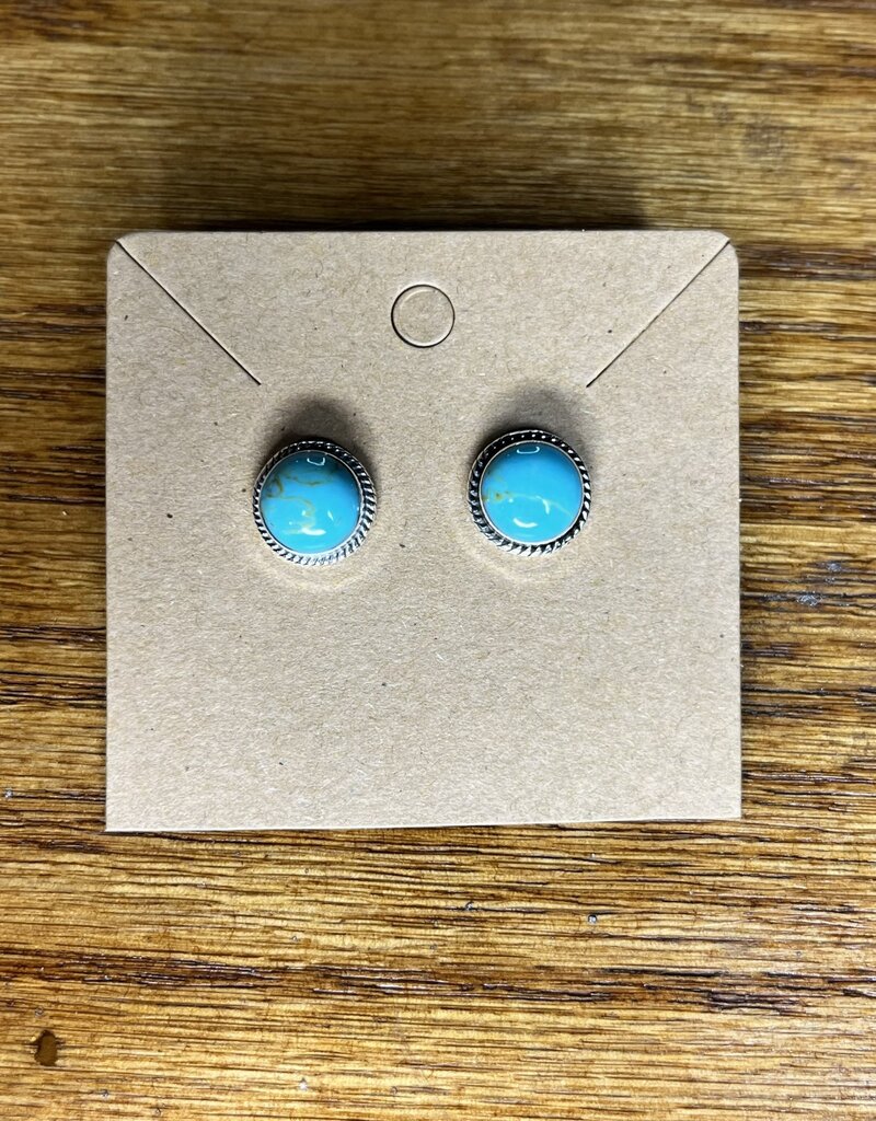 Boho Sol Turquoise Circle Stud