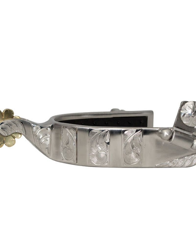 Partrade Spur Rubber Inlayed Ss Brushed Roper Large