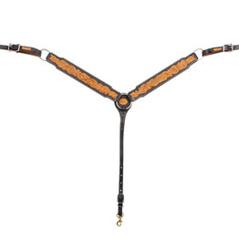 Classic Equine 2.5'  Breastcollar w/Dark Framed Scroll Tooling