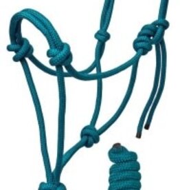 Rugged Ride Braided Rope Halter w/matching 6' lead