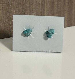 Sunwest Silver Turquoise Nugget Post Earrings