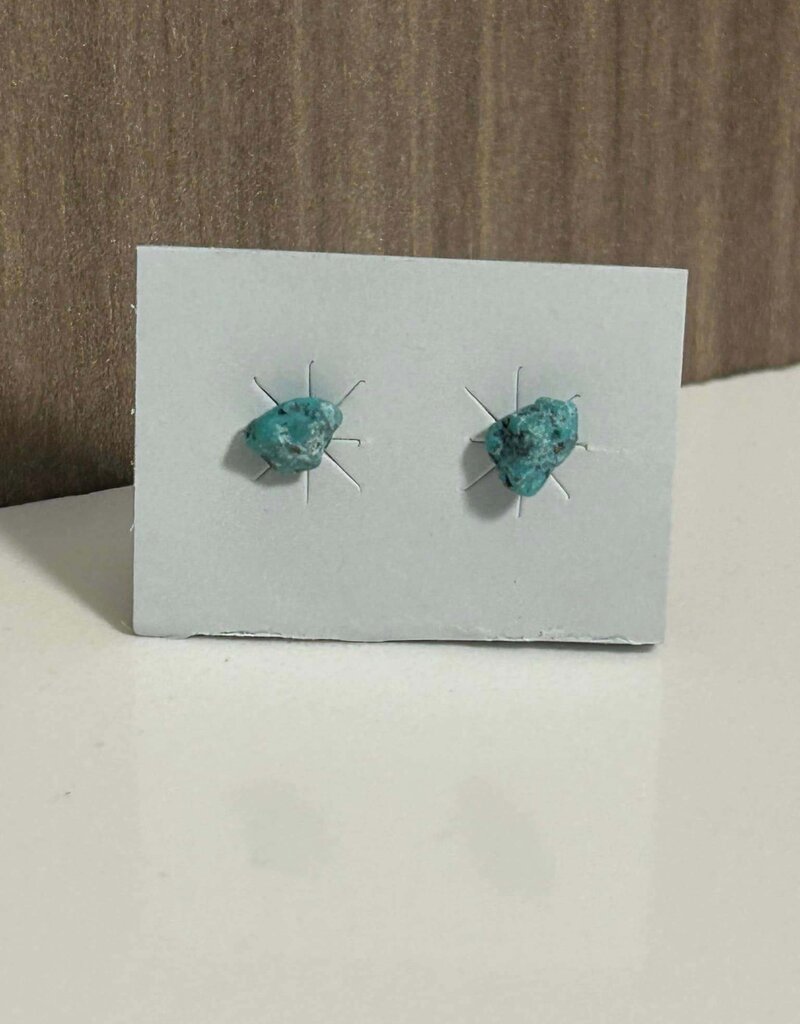 Sunwest Silver Turquoise Nugget Post Earrings