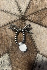 Sunwest Silver Bow Navajo Pearl Stretch Ring