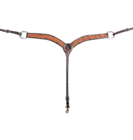 Classic Equine Floral Tooled Dyed 2" Breast Collar
