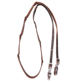 MARTIN Barrel Reins 5/8" 2 plat Braid Choc Harness