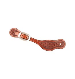 Classic Equine Chestnut Mini Course Weave Spur Straps