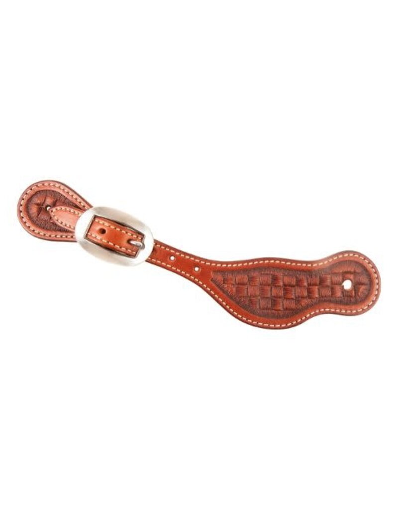 Classic Equine Chestnut Mini Course Weave Spur Straps