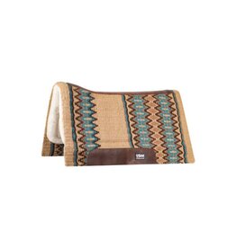 Cashel Performance Felt Pad Blanket Top 34x38 tan/blue