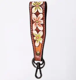 American Darling Leather Wristlet Strap Floral