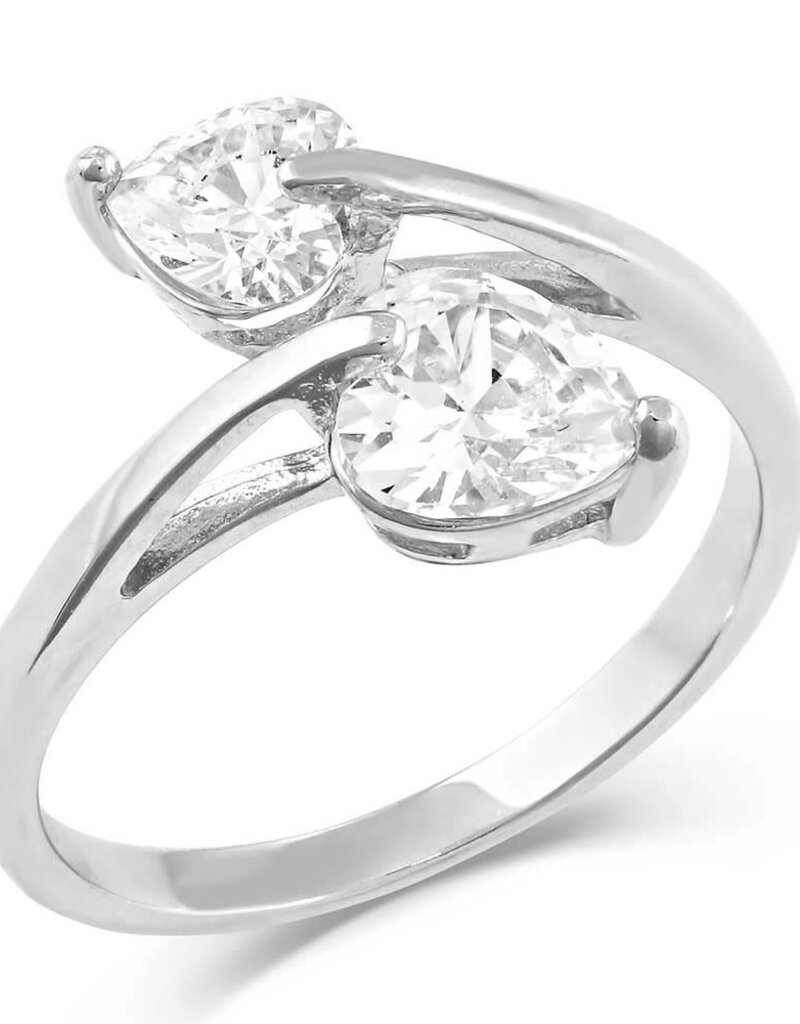 Montana Silversmiths Lily Pad Crystal Wrap Ring