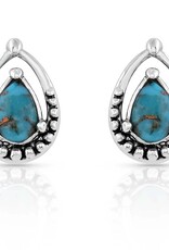 Montana Silversmiths Touch of Turquoise Teardrop Earrings