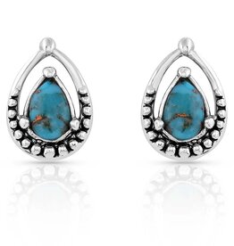 Montana Silversmiths Touch of Turquoise Teardrop Earrings