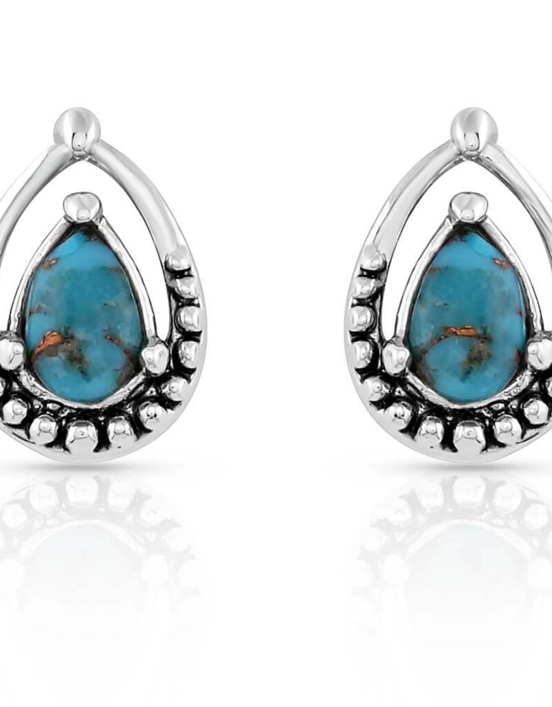 Montana Silversmiths Touch of Turquoise Teardrop Earrings