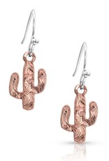 Montana Silversmiths Desert Darling Rose Cactus Earrings