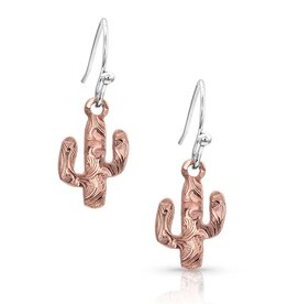 Montana Silversmiths Desert Darling Rose Cactus Earrings