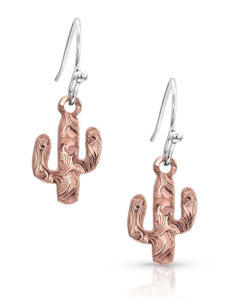 Montana Silversmiths Desert Darling Rose Cactus Earrings