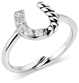 Montana Silversmiths Roping Luck Crystal Ring (adjustable)