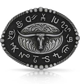 Montana Silversmiths Branded Legacy Longhorn Buckle
