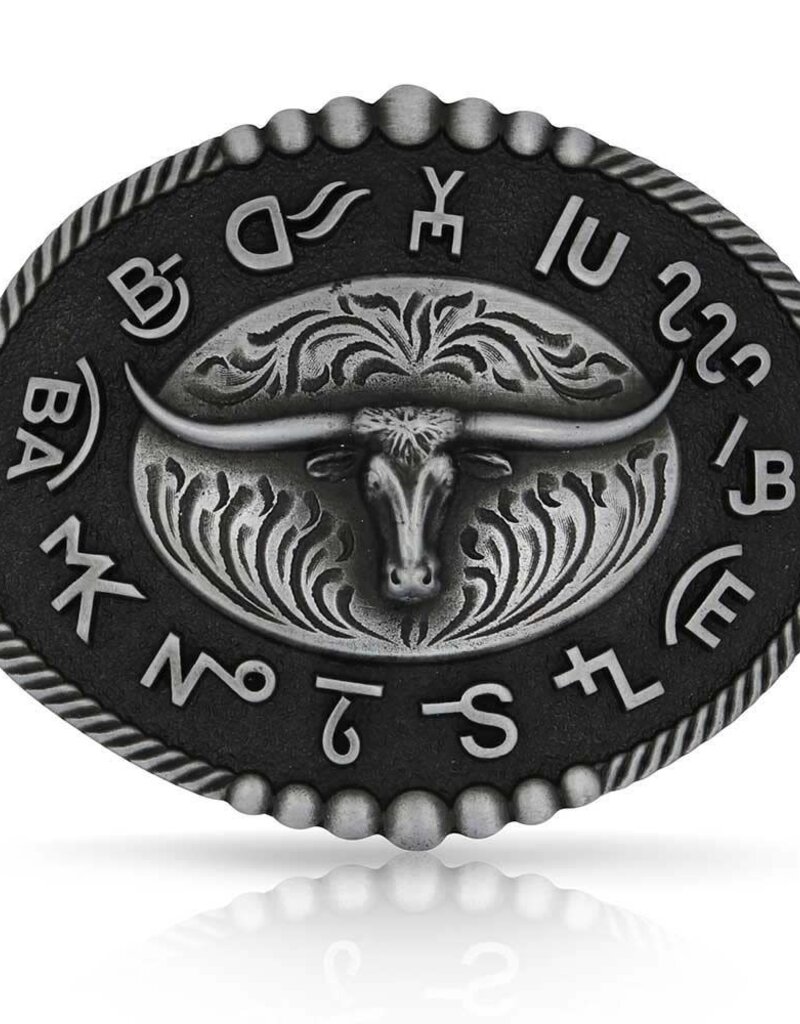 Montana Silversmiths Branded Legacy Longhorn Buckle