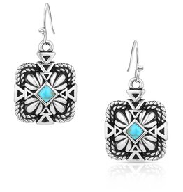 Montana Silversmiths Desert Sage Turquoise Earrings