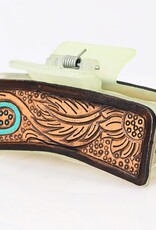 American Darling Hand Tooled Hair Clip