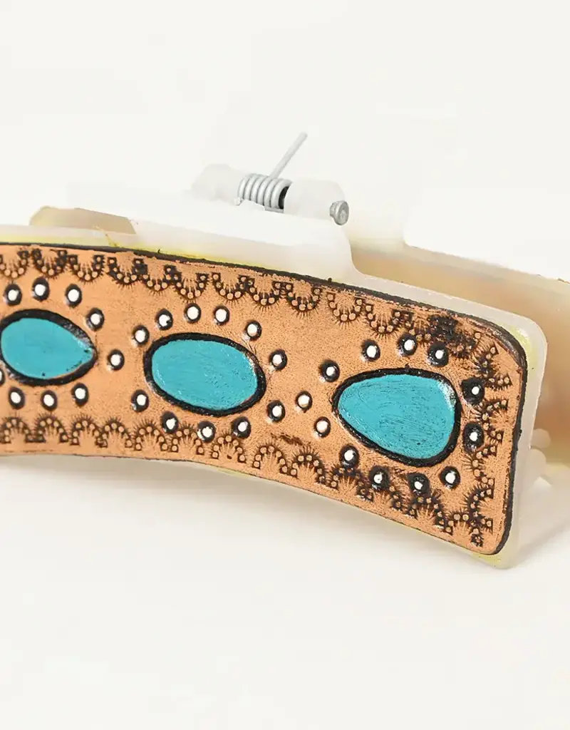 American Darling Hand Tooled Hair Clip