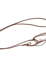Partrade Reins Roping 5/8" Chocolate Harness Leather With Cowboy Knot (4 String)